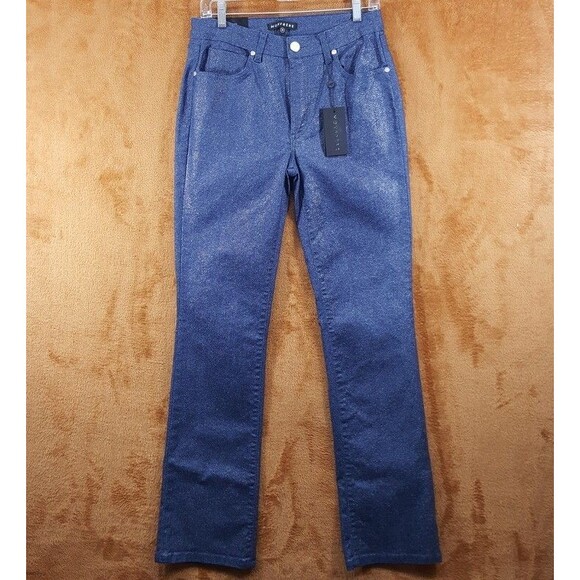 MONFRERE Jeans Mens Size 31 Blue Shimmer Bootcut CLINT Bootleg Stingray $398 - Picture 1 of 11